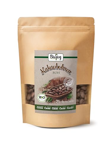 Biojoy BIO-Kakaobohnen roh, naturbelassen und ungeröstet, Theobroma cacao (0,5kg) von Biojoy