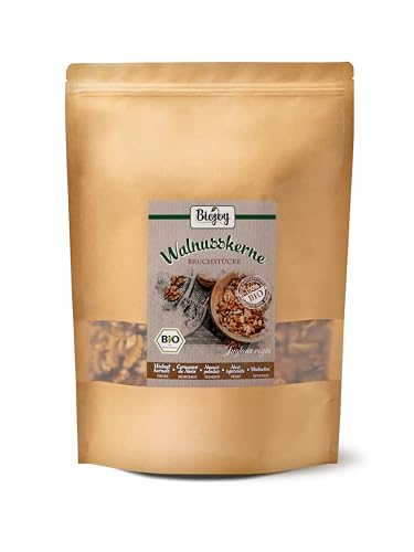 Biojoy BIO-Walnusskerne Bruch (1 kg), roh, Walnüsse ohne Schale (Juglans regia) von Biojoy