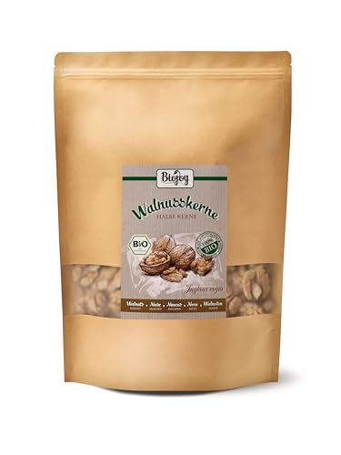 Biojoy BIO-Walnusskerne Halbe Kerne (1 kg), Walnüsse ohne Schale (Juglans regia) von Biojoy