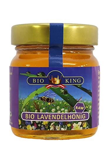 Bio LAVENDELHONIG von BioKing: sortenreiner Honig aus kontrolliert biologischem Anbau - raw - unbehandelt - naturbelassen von Bioking
