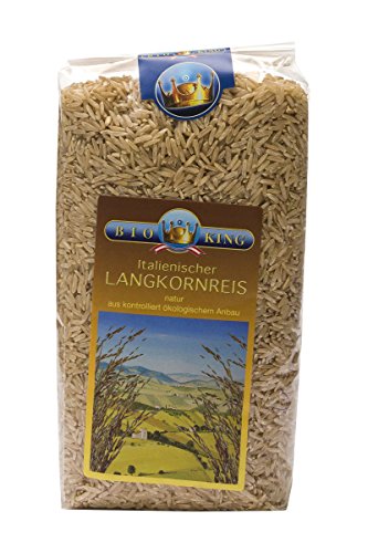 BioKing 4x 1000g italienischer Bio LANGKORNREIS natur, ungeschält (EUR 6,55 / kg) von Bioking