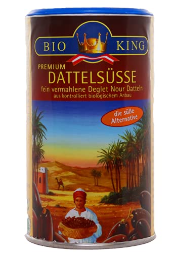 Bioking 4x250g Bio Premium DATTELSÜSSE (3,99/Dose) - 100% Dattelsüsse aus Deglet Nour Datteln – Vegan von Bioking