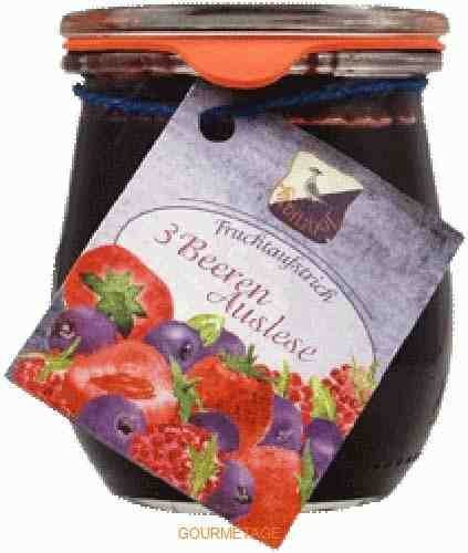 3 Beeren Auslese Fruchtaufstrich - Kiebitzhof 220g - Bioland von Bioland - Kiebitzhof