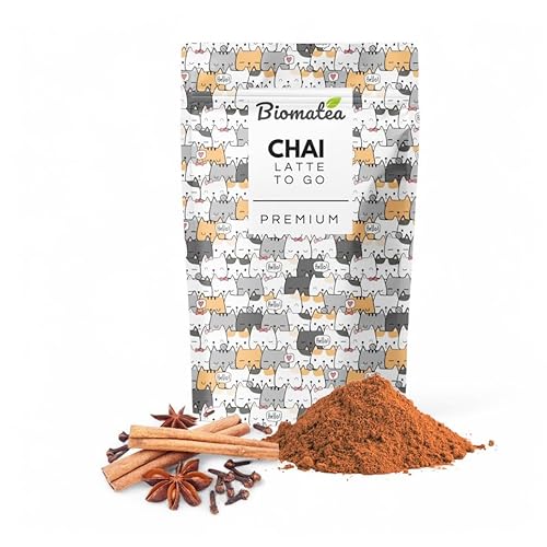 Biomatea Premium Chai Latte to go | 100g Zip-Beutel | Organic Chai Latte Pulver mit Zimt + Kardamon + Nelke Biomatea Premium Chai Latte to go | 100g Zip-Beutel | Organic Chai Latte Pulver mit Zimt + Kardamon + Nelke von Biomatea