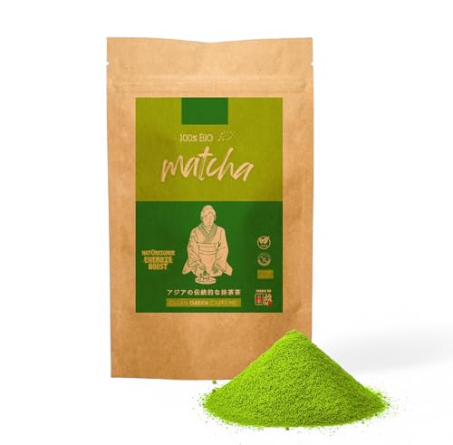 Biomatea japanischer Matcha, reines Matchatee aus Japan Perfekt für Matcha Latte, kalt oder warm 200g Zip-Beutel Biomatea japanischer Matcha, reines Matchatee aus Japan Perfekt für Matcha Latte, kalt oder warm 200g Zip-Beutel von Biomatea