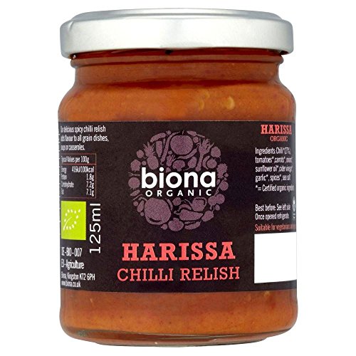 Biona Organic Harissa Chilli Relish (125g) - Packung mit 2 von Biona Organic