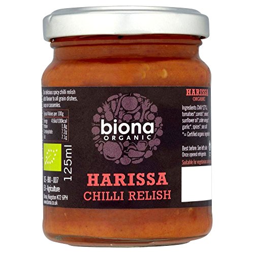 Biona Organic Harissa Chilli Relish (125g) - Packung mit 2 von Biona