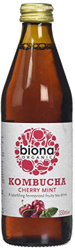 Biona Bio Kombucha Sauerkirsche und Minze, 330 ml, 6 Stück von Biona