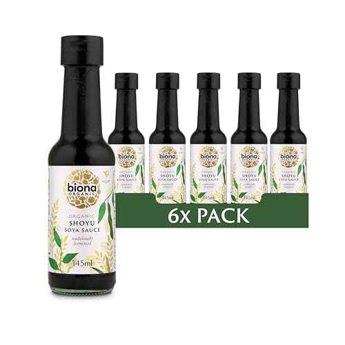 Biona Bio-Shoyu-Sauce – 145 ml (6er-Pack) | Traditionell gebraut, zertifiziert biologisch | Ideal für Pfannengerichte, Dips und mehr von Biona