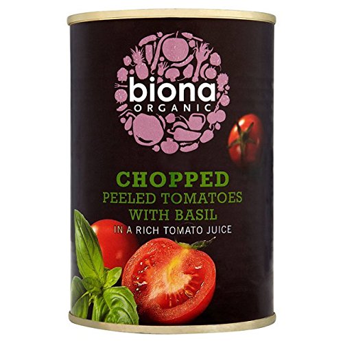 Biona Bio gehackte Tomaten mit frischem Basilikum, 400 g von Biona