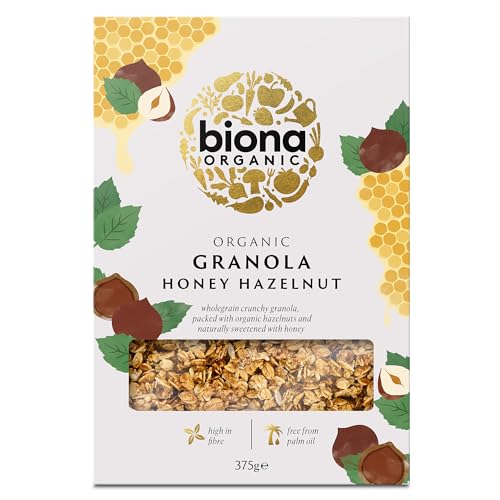 Biona Honig Crunchy Haselnuss, 1er Pack (1 x 375 g) von Biona