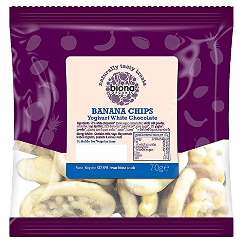 Biona Organic Banana Chips Joghurt White Chocolate 70g von Biona