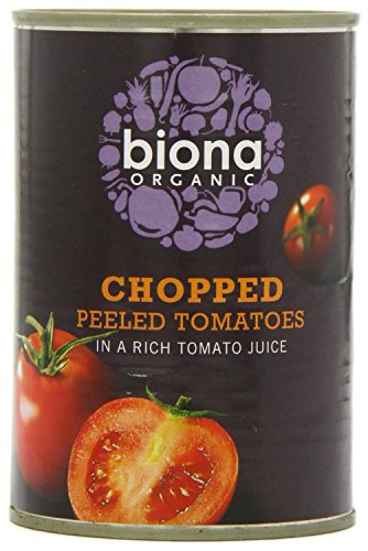 Biona Organic Chopped Geschälte Tomaten (400 g) - Packung mit 2 von Biona