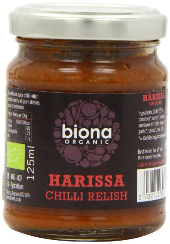 Biona Organic Harissa Chilli Relish 125 G (Pack Of 6) von Biona