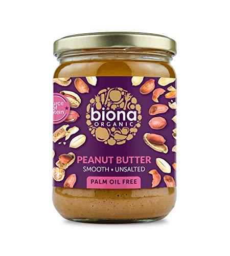Biona Organic Smooth Erdnussbutter ohne Salz, 500 g von Biona