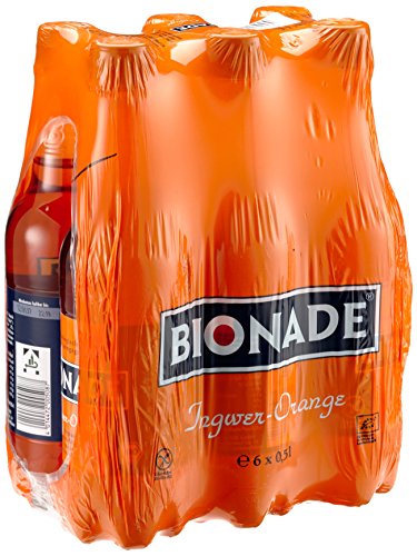 Bionade Ingwer Orange Pet, 6er Pack, Einweg (6 x 500 ml) von Bionade
