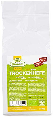 BIOREAL Bio Hefe 500 g Trockenhefe lockere Hefegebäcke Brote Brötchen Kuchen BIOREAL Bio Hefe 500 g Trockenhefe lockere Hefegebäcke Brote Brötchen Kuchen von Bioreal
