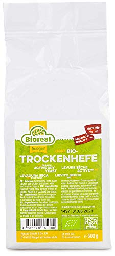 BIOREAL Bio Hefe 500 g Trockenhefe lockere Hefegebäcke Brote Brötchen Kuchen von Bioreal