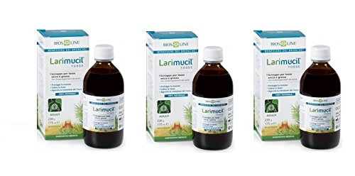 Biosline - LARIMUCIL Tote für Erwachsene, Sirup, 3 Packungen à 175 ml, trocken, fettig, flüssig, beruhigend von Bios Line