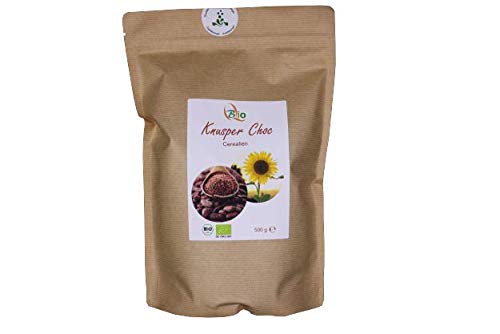 BIO Kakao Ceralien - Power Frühstück - 500g - Bioticana Knusper Choc - Viele Balaststoffe - Viel Eiweiß - Vegan - GMO frei - Lactosefrei - Glutenfrei von Bioticana