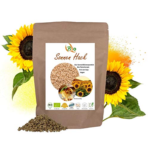 Fleischersatz aus BIO Sonnenblumenprotein - 500 g - Hackfleisch Ersatz - Reich an Protein & arm an Kohlenhydraten - Veganes Sonnenblumenhack - Lactose & Glutenfrei - Veganer Fleischersatz - DE-ÖKO-001 Fleischersatz aus BIO Sonnenblumenprotein - 500 g - Hackfleisch Ersatz - Reich an Protein & arm an Kohlenhydraten - Veganes Sonnenblumenhack - Lactose & Glutenfrei - Veganer Fleischersatz - DE-ÖKO-001 von Bioticana