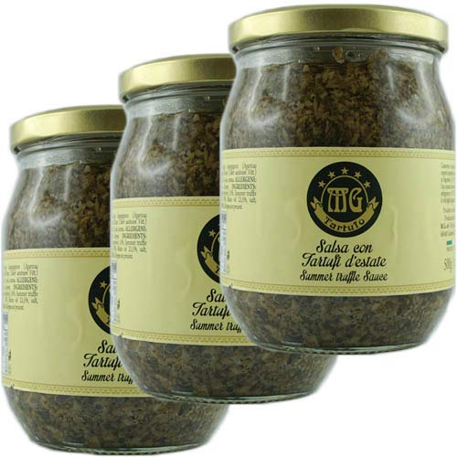 3x MG Tartufo Salsa con Tartufi Neri d´estate"Creme mit schwarzem Sommertrüffel", 500 g von Biotin