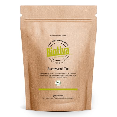 Alantwurzel Tee Bio 100g - Inula Helenium - Echter Alant - Korbblütler - Alanttee - abgefüllt und kontrolliert in Deutschland - vegan - Biotiva von Biotiva