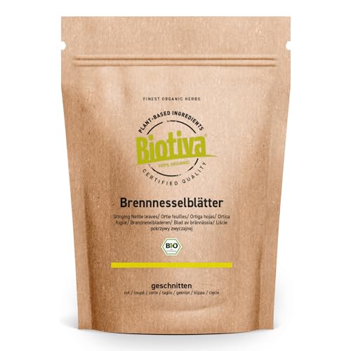 Bio Brennnesselblätter Tee 500g | loser Brennnesseltee | geschnittene Brennnesseln- Abgefüllt und kontrolliert in Deutschland | Biotiva von Biotiva