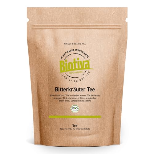 Biotiva Bitterkräuter-Tee Bio 100 g - reich an Bitterstoffen - Abgefüllt und kontrolliert in Deutschland (DE-ÖKO-005) von Biotiva