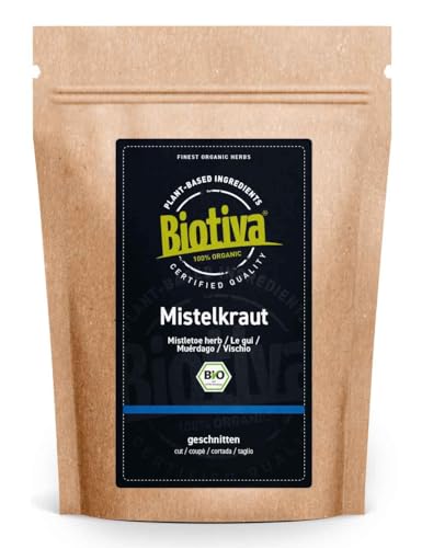 Mistelkraut Bio 250g - Misteltee - geschnitten - loser Tee - abgefüllt und zertifiziert in Deutschland - Biotiva von Biotiva
