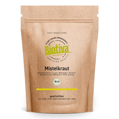 Mistelkraut Bio 250g - Misteltee - geschnitten - loser Tee - abgefüllt und zertifiziert in Deutschland - Biotiva von Biotiva