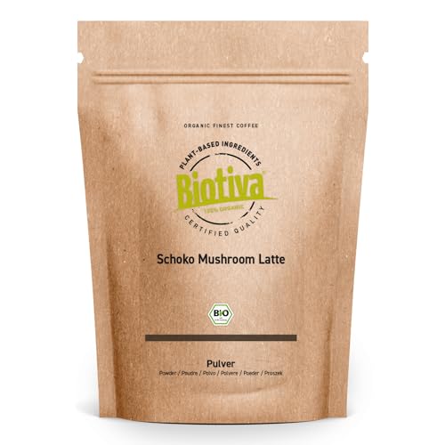 Biotiva Schoko Mushroom Latte Bio 100g - Pilz Kaffee Drink - Vitalpilz Superfood Mix - abgefüllt in Deutschland Biotiva Schoko Mushroom Latte Bio 100g - Pilz Kaffee Drink - Vitalpilz Superfood Mix - abgefüllt in Deutschland von Biotiva