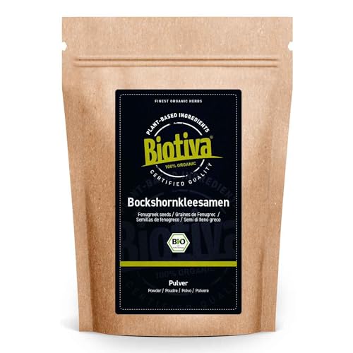 Biotiva Bockshornklee-Samen Bio gemahlen 250g - Tee oder Gewürz - Trigonella foenum-graecum - Abgefüllt und kontrolliert in Deutschland (DE-ÖKO-005) von Biotiva