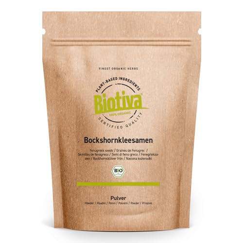 Biotiva Bockshornklee-Samen Bio gemahlen 100g - Tee oder Gewürz - Trigonella foenum-graecum - Abgefüllt und kontrolliert in Deutschland (DE-ÖKO-005) von Biotiva