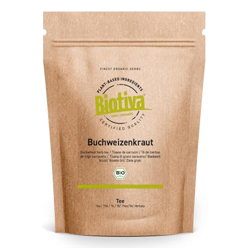 Buchweizenkraut Tee Bio 250g - Buchweizentee - mild & aromatischer Buchweizenkrauttee - kontrolliert und zertifiziert in Deutschland - Biotiva von Biotiva