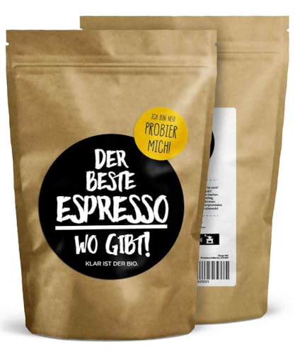 DER BESTE ESPRESSO WO GIBT! - 250g (Bohne) - Premium Bio Espresso - Perfekte Crema - vollmundig im Geschmack - FRISCHE RÖSTUNG - Biotiva von Biotiva