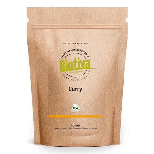 Edel Curry Bio gemahlen 250g - Mild-Intensiv - nach altem indischen Hausrezept - Top-Qualität - ohne Geschmacksverstärker oder künstliche Zusätze - abgefüllt und zertifiziert in Deutschland - Biotiva von Biotiva