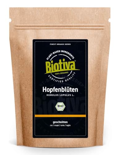 Hopfenblüten Tee Bio 100g - Humulus Lupulus L. - Hopfentee - Abgefüllt und kontrolliert in Deutschland - Biotiva von Biotiva