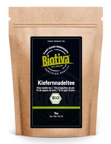 Kiefernadeltee - 100g - Ganze Kiefernnadeln - Geprüfte Qualität - 100% natürlich und vegan - auch als Badetee - 100% Bio-zertifiziert in Deutschland - Biotiva von Biotiva