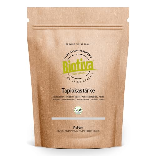 Tapiokastärke 1kg - glutenfrei - ideal Backen Kochen Andicken Abbinden Mochi - Abgefüllt und kontrolliert in Deutschland - Biotiva von Biotiva