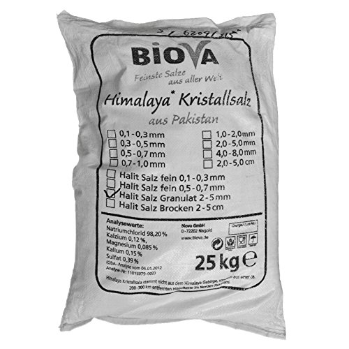 Biova Kubisches Halitsalz 25 kg Granulat 3 - 5mm von Biova