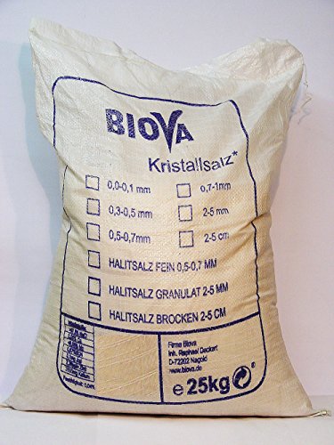 Kubisches Halitsalz Brocken 2-5cm 25kg -"Weißes Gold"23125 von Biova