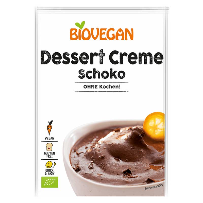 Bio Dessertcreme Schoko ohne Kochen von Biovegan