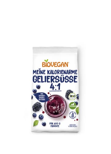 Biovegan Meine Geliersüße - leckere, kalorienarme Gelierzucker Alternative aus Erythrit I Bio und Veganer 4:1 Gelierzucker für Marmelade & Gelees, 200g von Biovegan