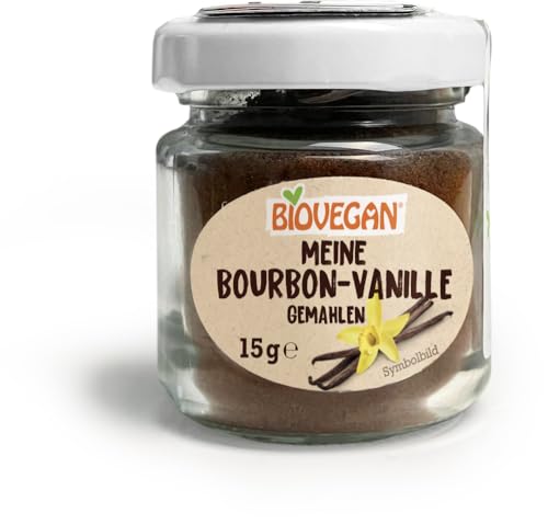 Bourbon-Vanille im Glas, gemahlen, Bio 18 x 15 gr Bourbon-Vanille im Glas, gemahlen, Bio 18 x 15 gr von Biovegan