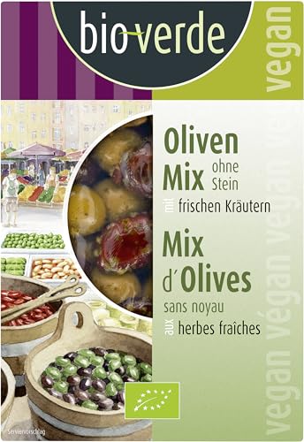 bio-verde Oliven-Mix ohne Stein 150 g (6 x 150 gr) von Bioverde