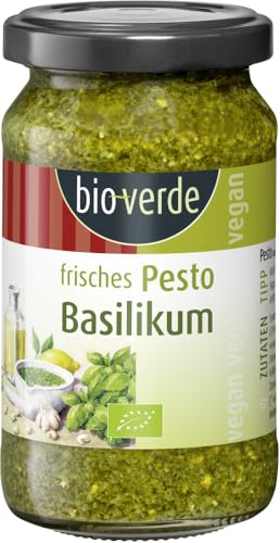 Pesto Basilikum frisch, vegan 12 x 165 gr von Bioverde