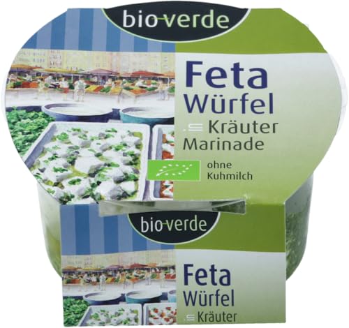 Feta-Würfel mit Kräuter-Marinade 6 x 125 gr von Bioverde