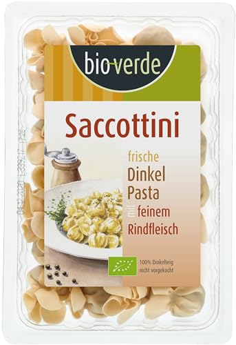 bio-verde Frische Dinkel Saccottini mit Rindfleisch 250g (6 x 250 gr) von Bioverde
