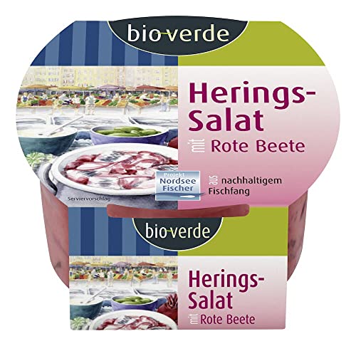bio-verde Herings-Salat mit Rote Beete (6 x 150 gr) von Bioverde